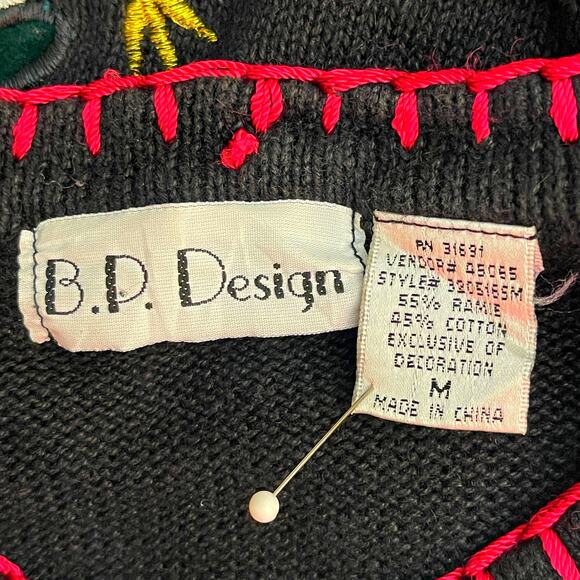 VINTAGE 90s BP Design Silly Snowmen Ugly Christmas Sweater Size Medium - Picture 3 of 3